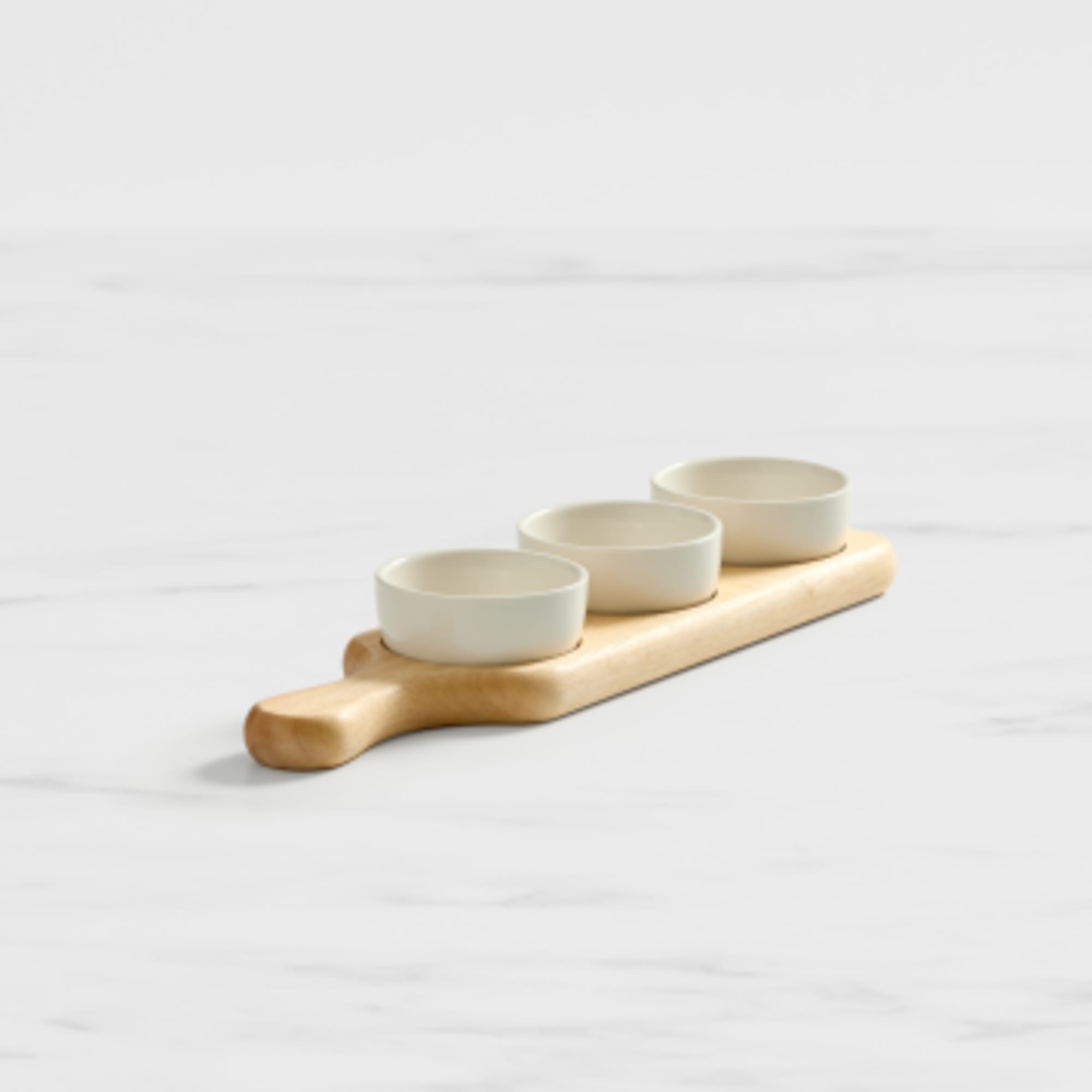 Salisbury & Co Degustation Paddle Board with 3 Bowls Natural