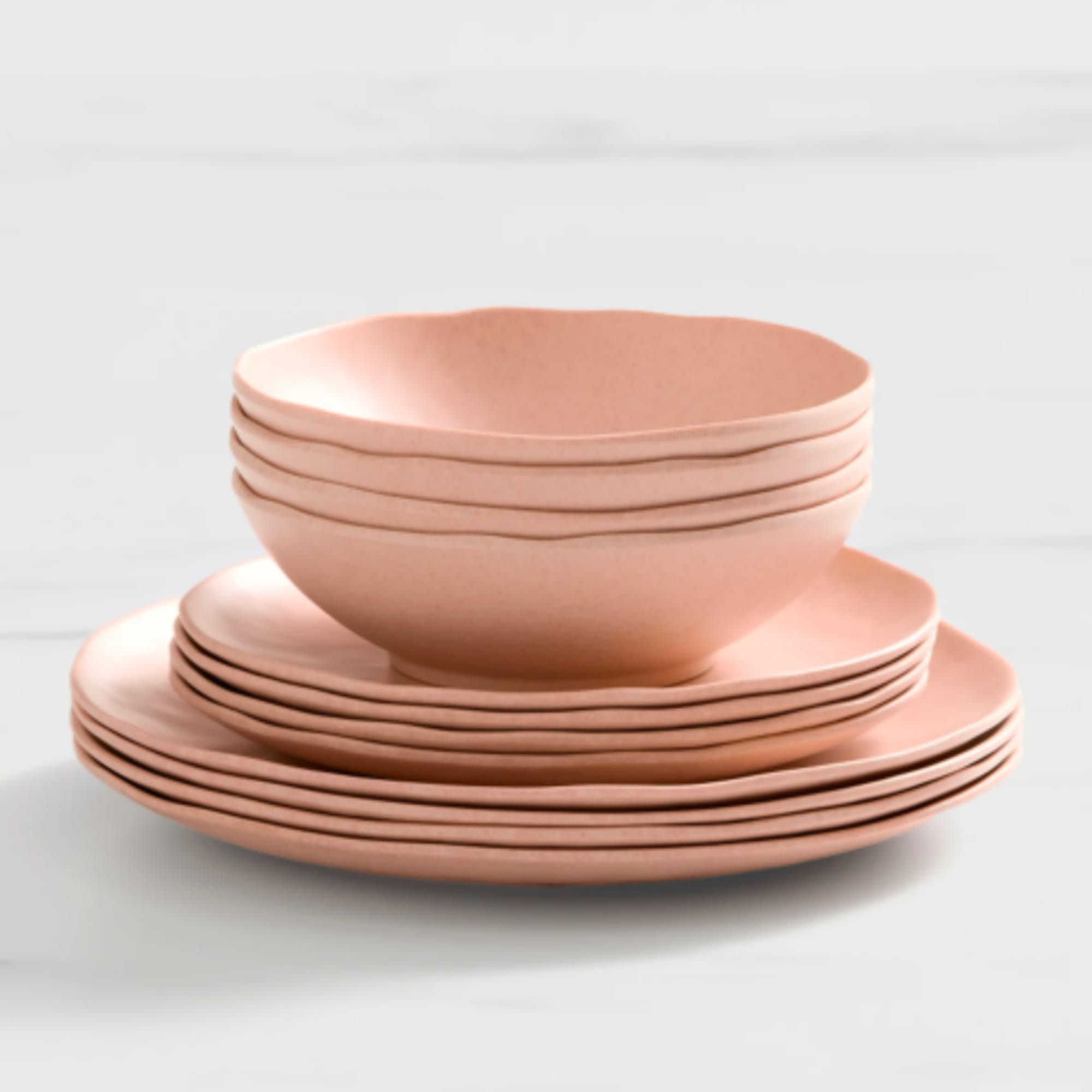 Salisbury & Co Escape Melamine Dinner Set 12pc Dusty Pink