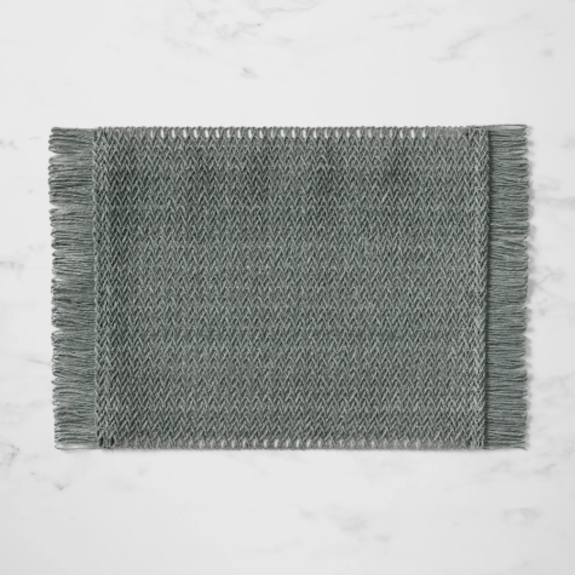 Salisbury & Co Fringe Rectangular Placemat 45x30cm Seafoam Image 1