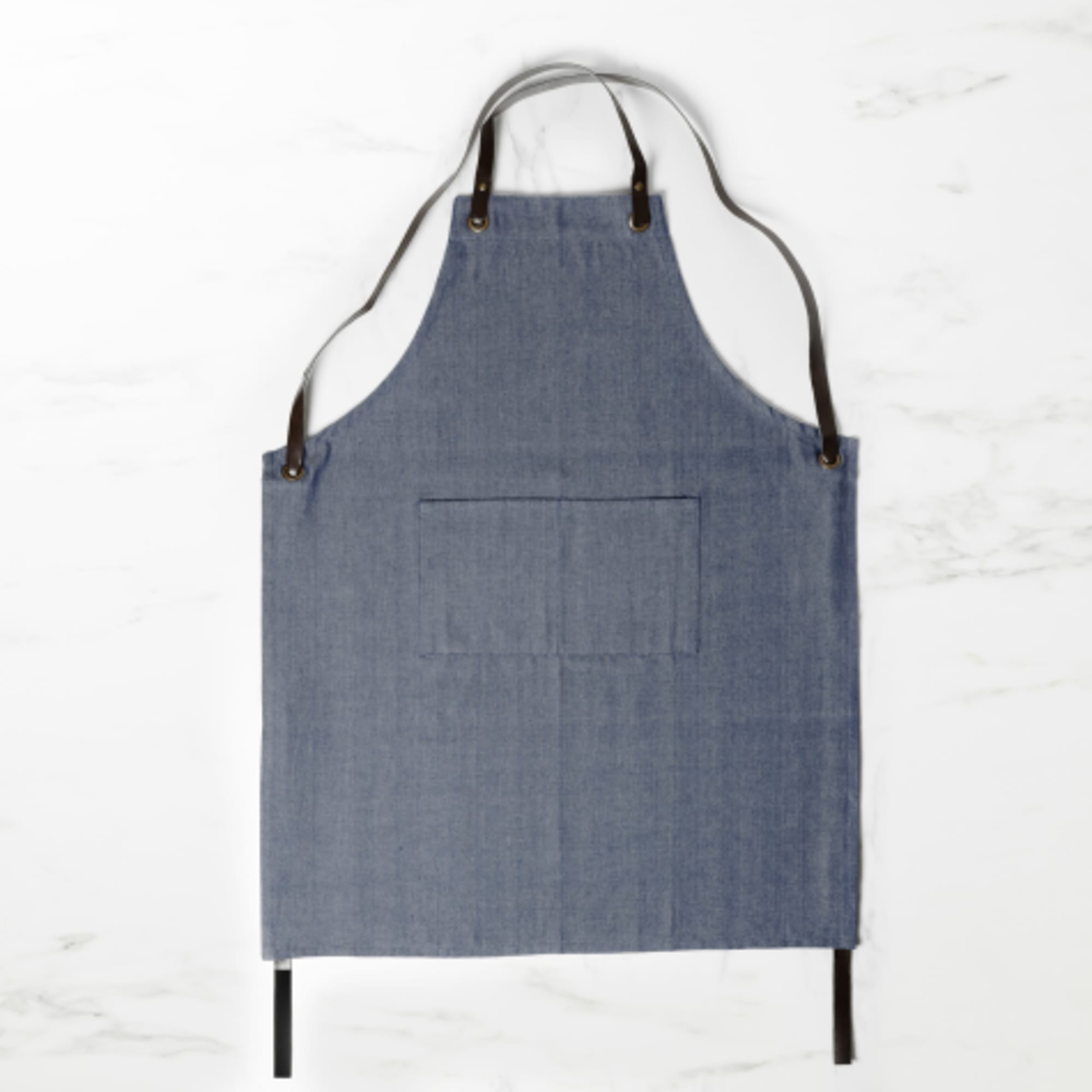 Salisbury & Co Hampstead Cross Back Apron Navy Blue