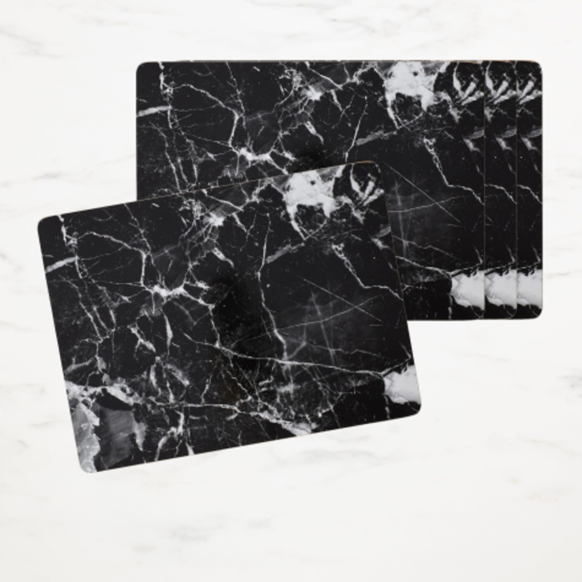 Salisbury & Co Mona Rectangular Placemat Set of 4 Black