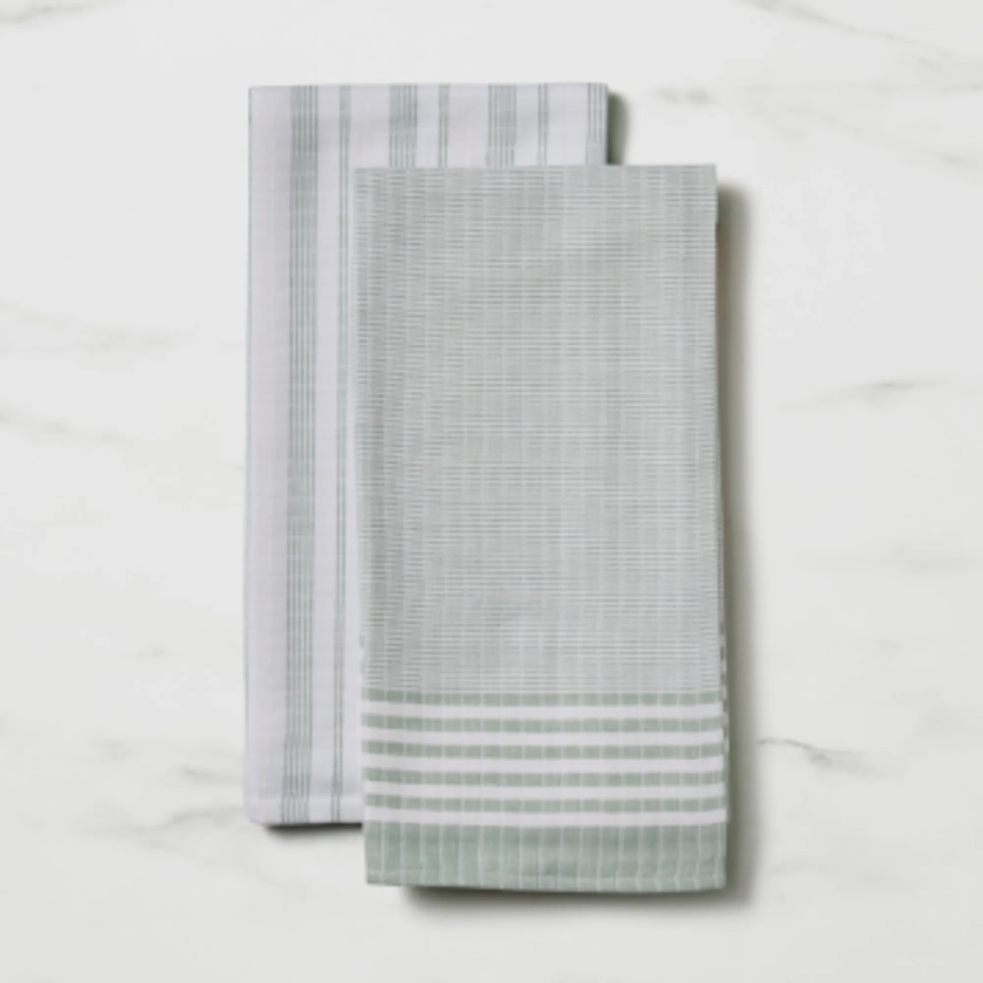 Salisbury & Co Marine Tea Towel Set of 2 Sage Image 1