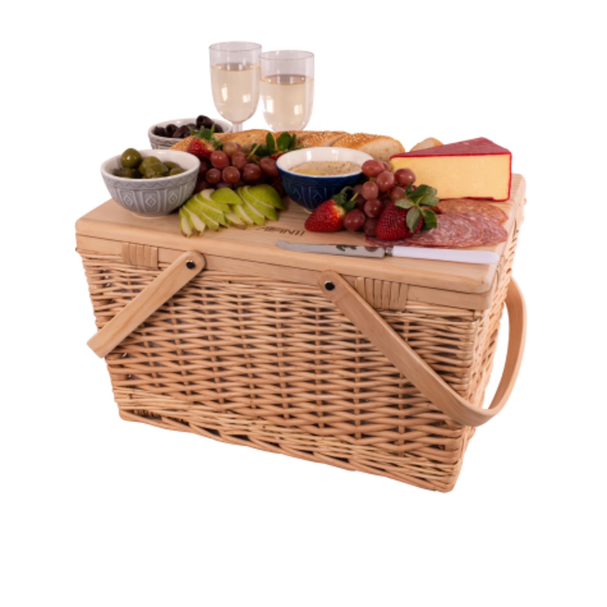 Hampton 4 Person Picnic Basket Navy & White