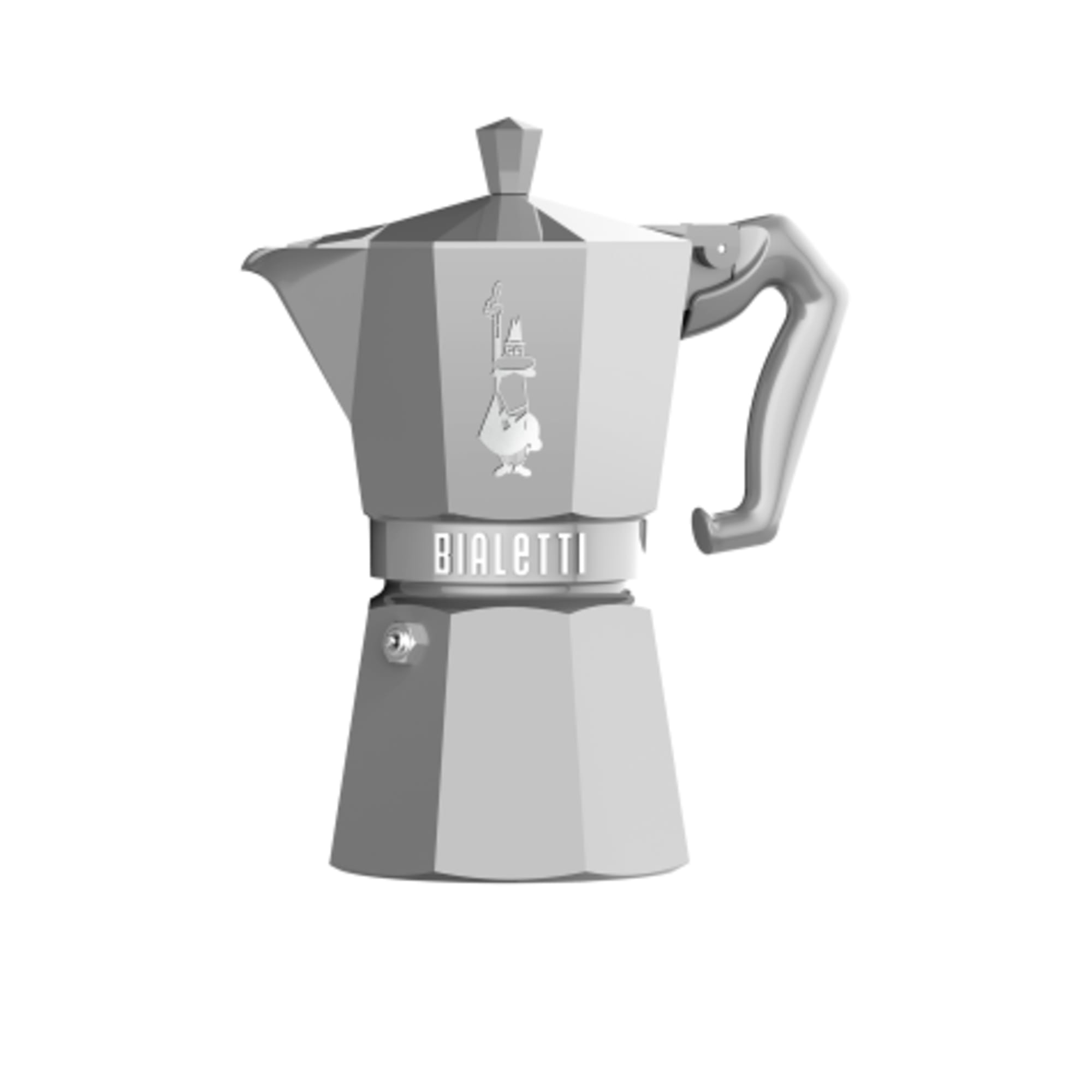 Bialetti Aluminum 6 Cup Stovetop Steamer Espresso Coffee Maker Brewer,  Silver