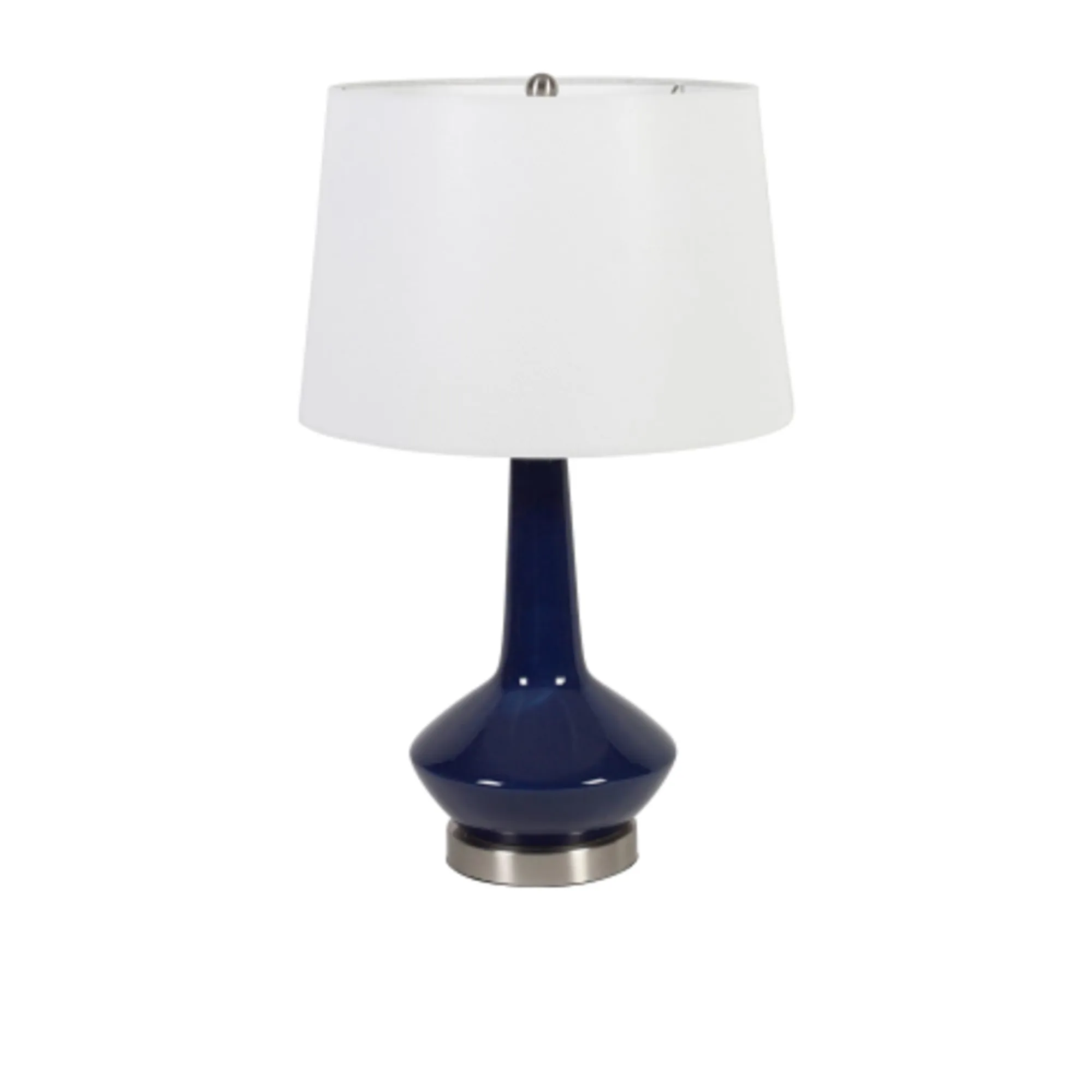 Coast Ceramic Bottle Table Lamp Navy Image 1