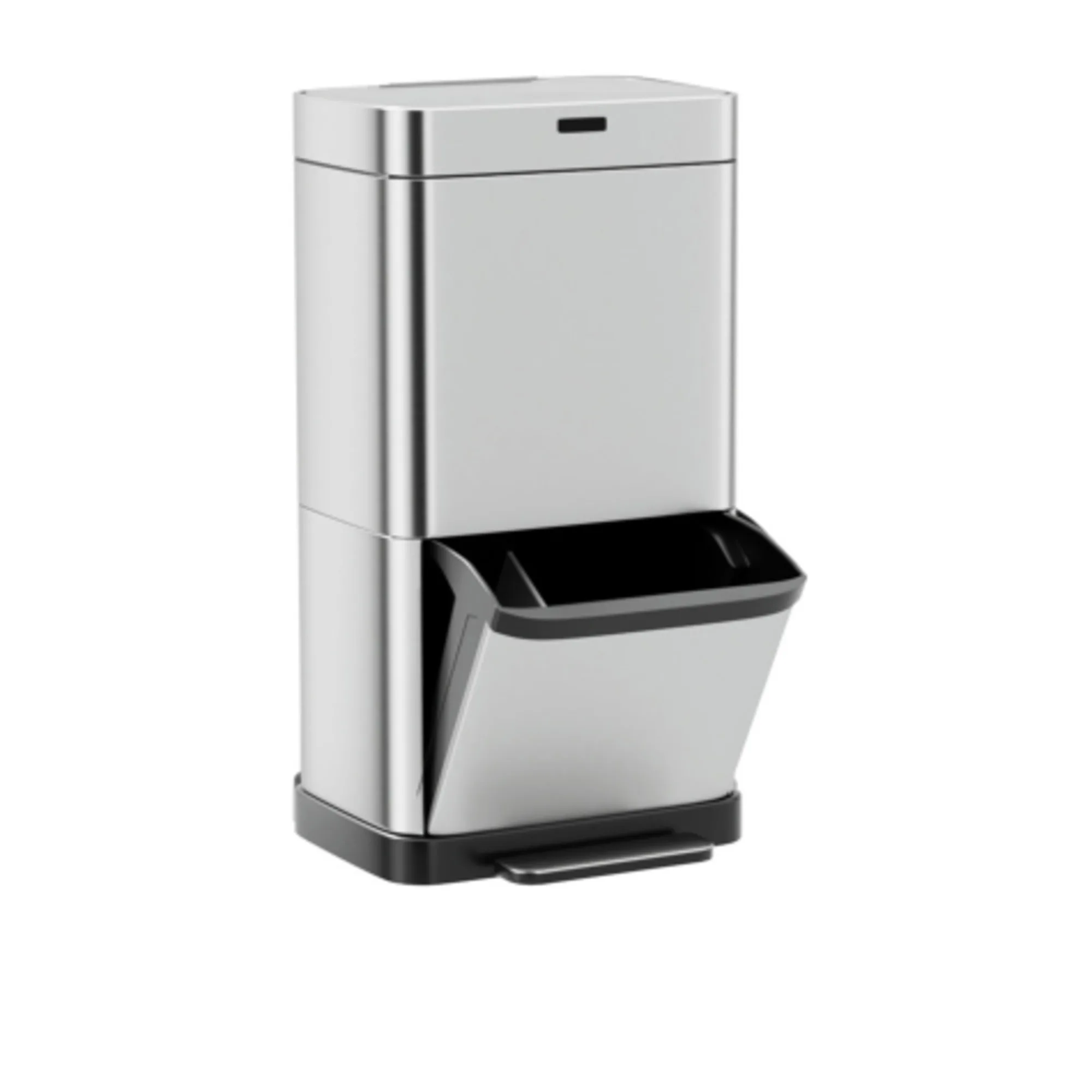 Devanti Motion Sensor and Pedal Bin 70L Silver Image 1