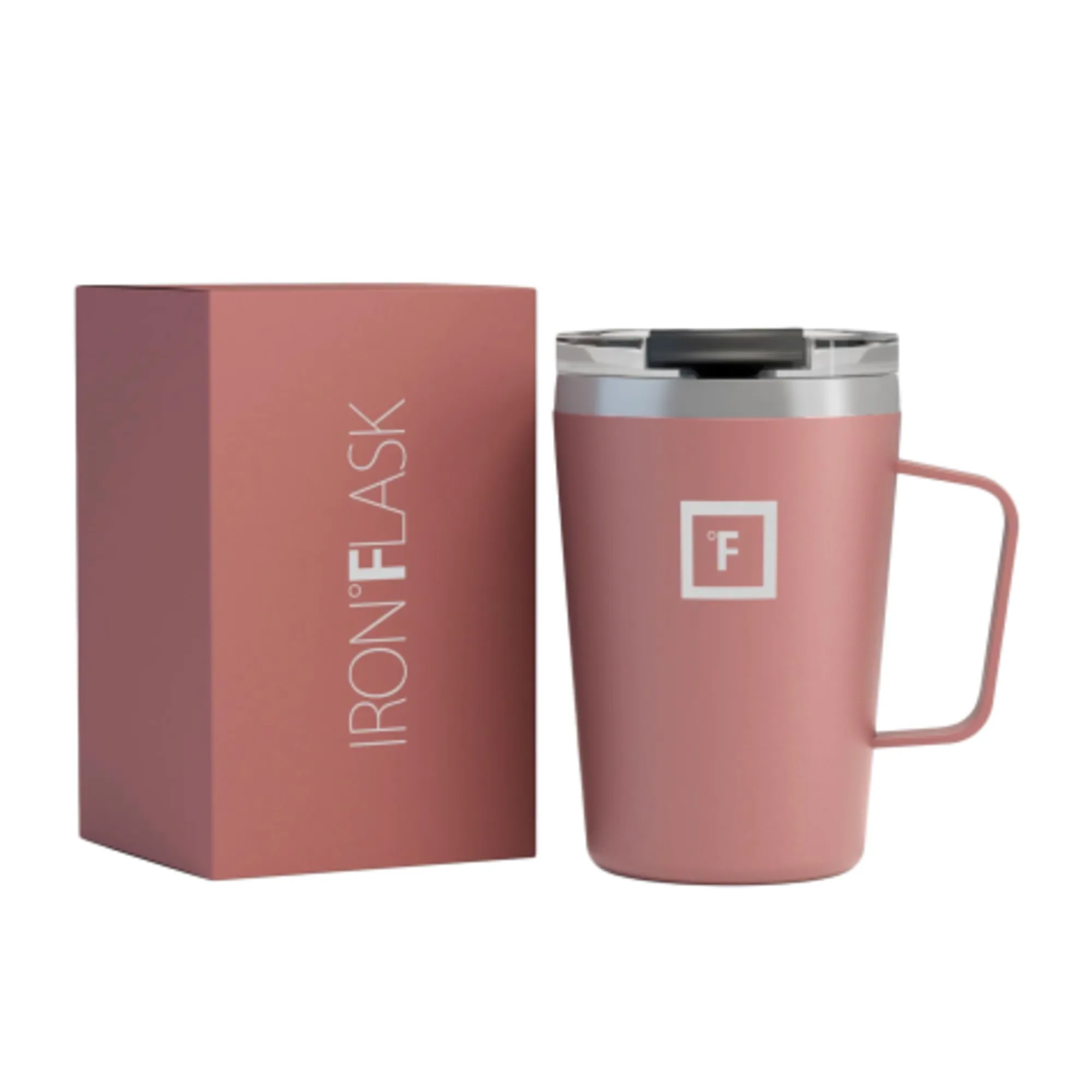 Iron Flask Grip Coffee Mug 350ml Rose Gold Image 1