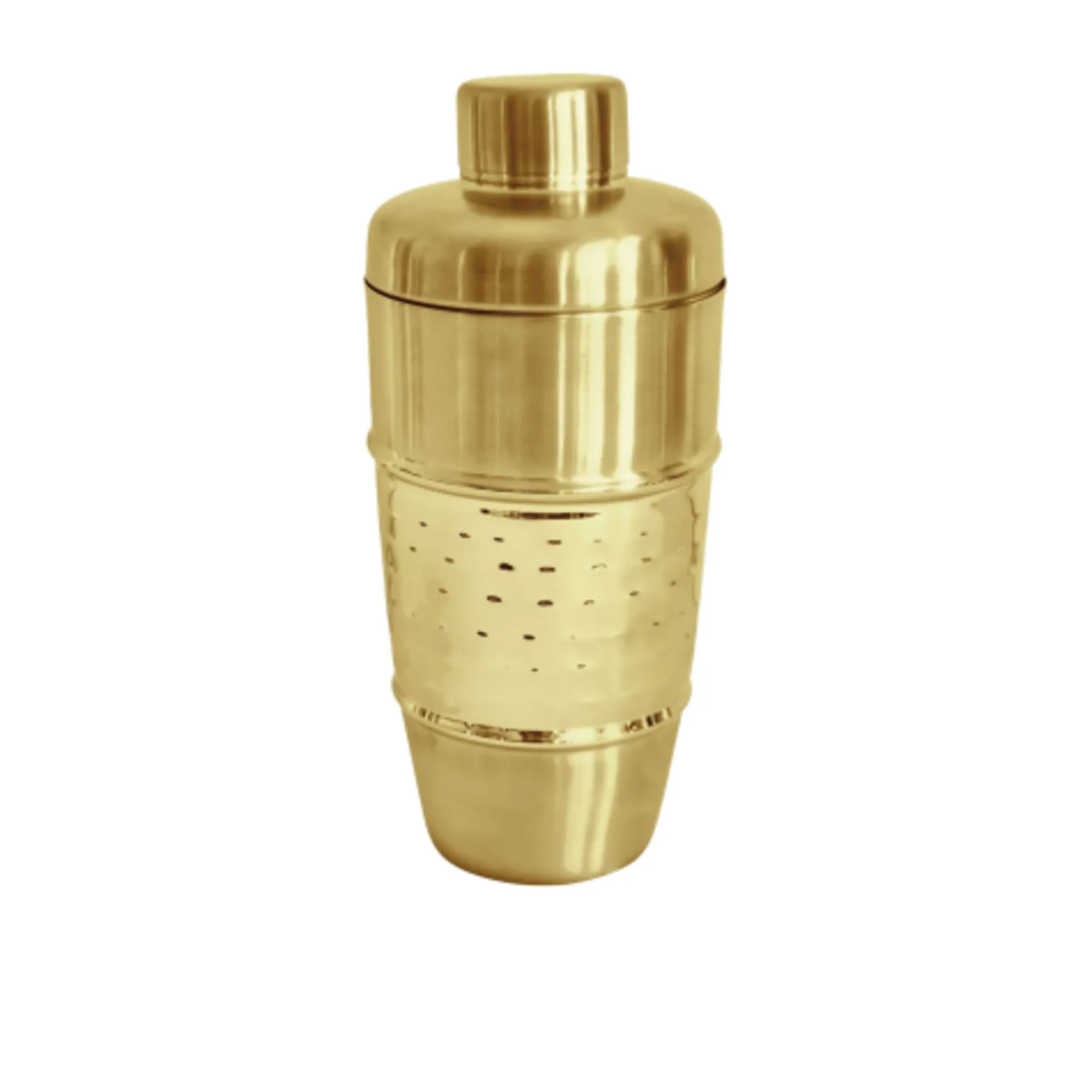 J.Elliot Home Alfie Cocktail Shaker 500ml Hammered Gold Image 1