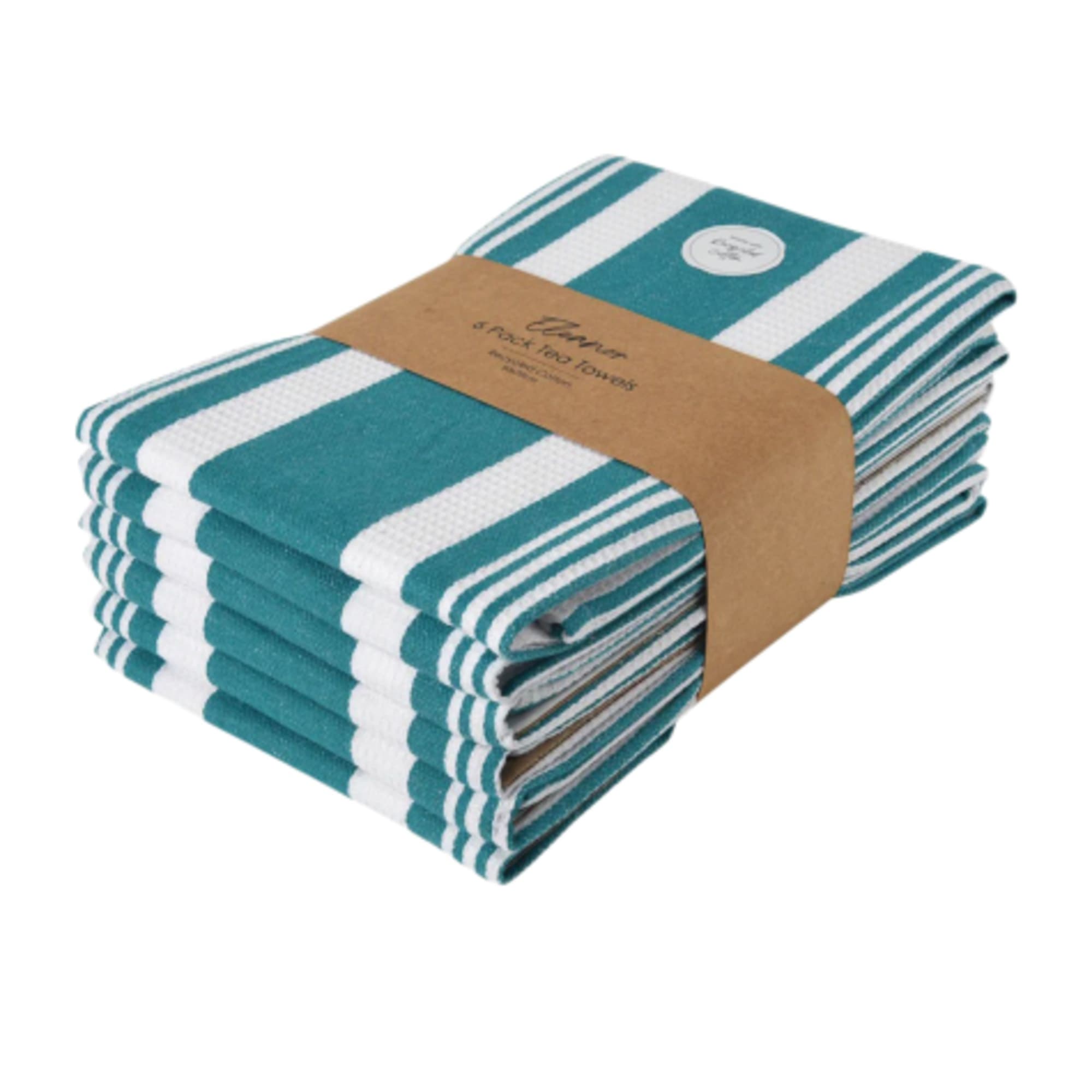 J.Elliot Home Eleanor Tea Towel Set of 6 Blue