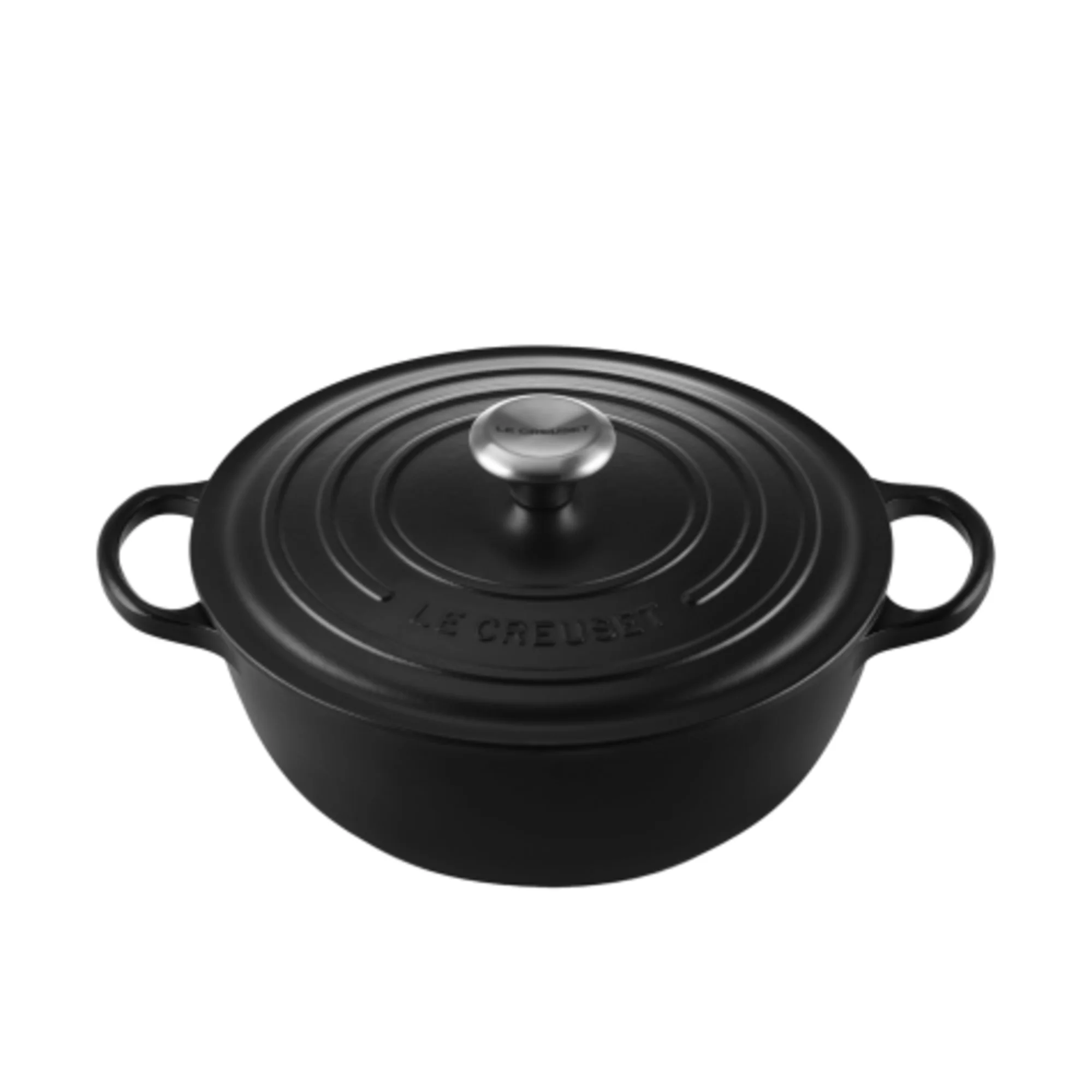 Le Creuset Signature Cast Iron Marmite 26cm - 4.1L Satin Black Image 1