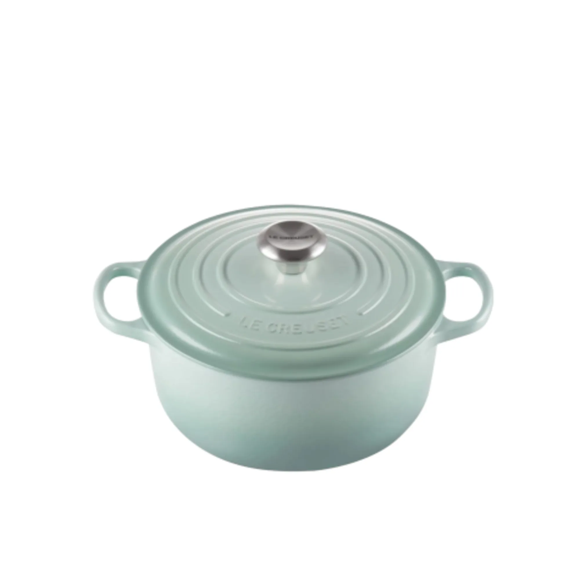 Le Creuset Signature Cast Iron Round Casserole 20cm - 2.4L Sage Image 1