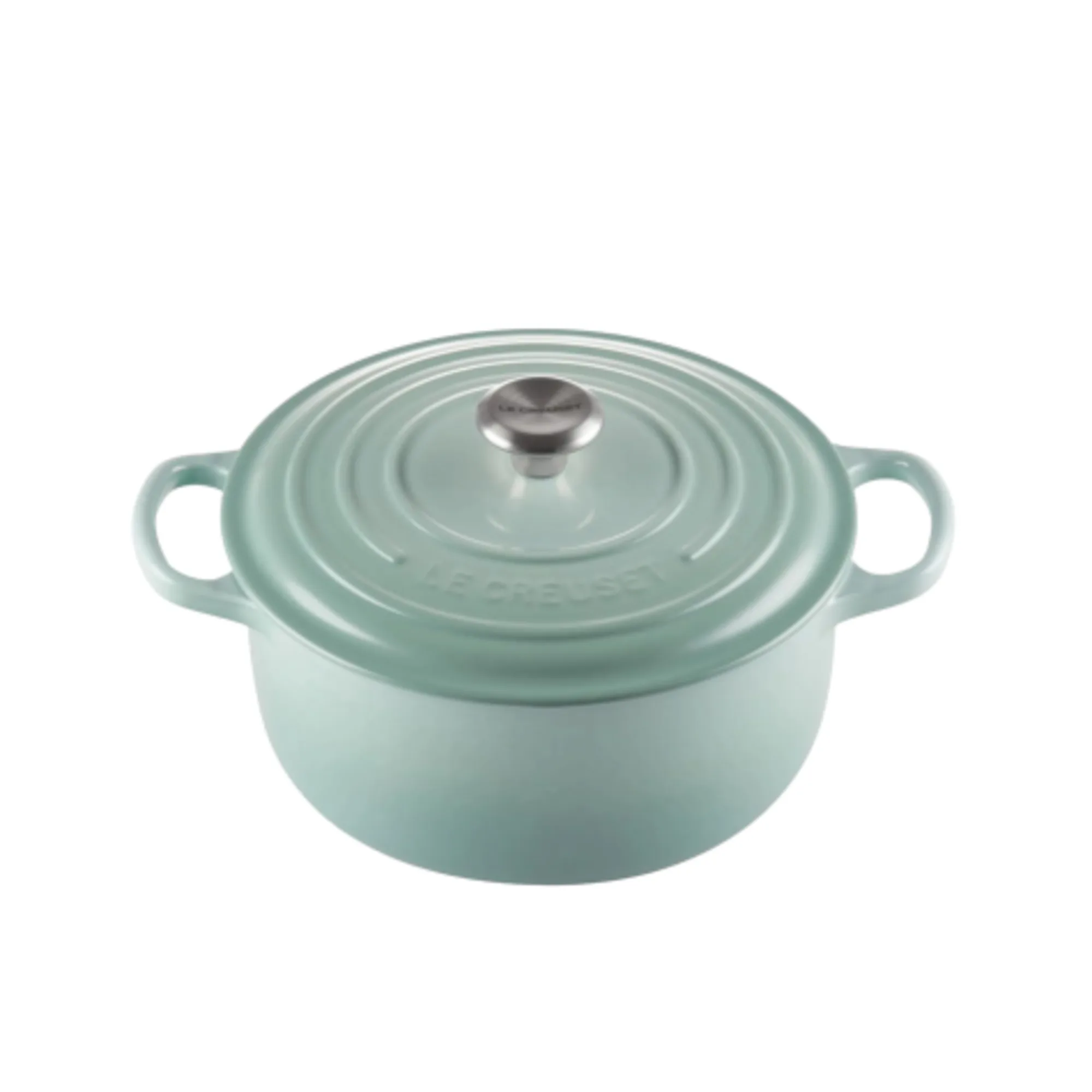 Le Creuset Signature Cast Iron Round Casserole 22cm - 3.3L Sage Image 1