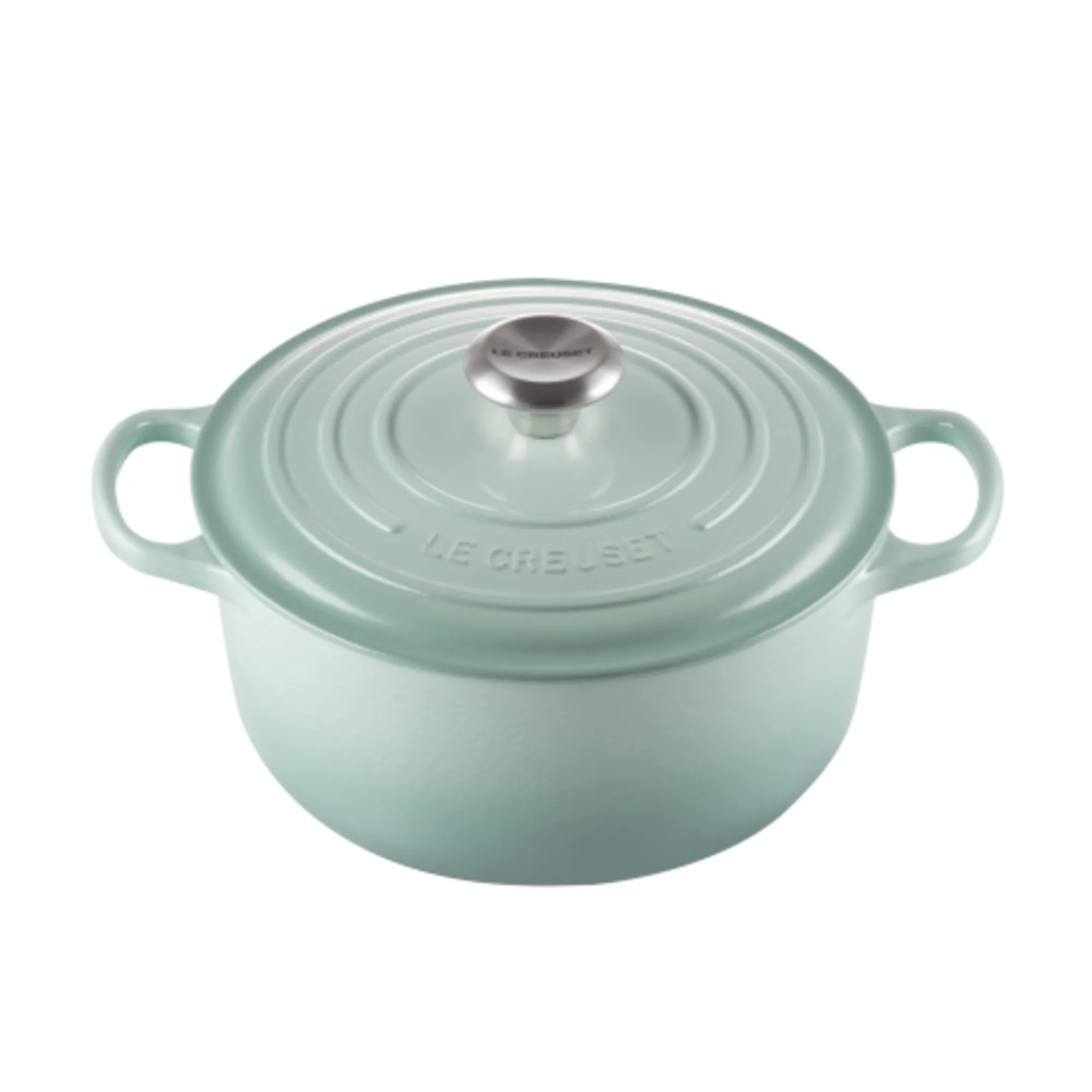 Le Creuset Signature Cast Iron Round Casserole 26cm - 5.3L Sage Image 1