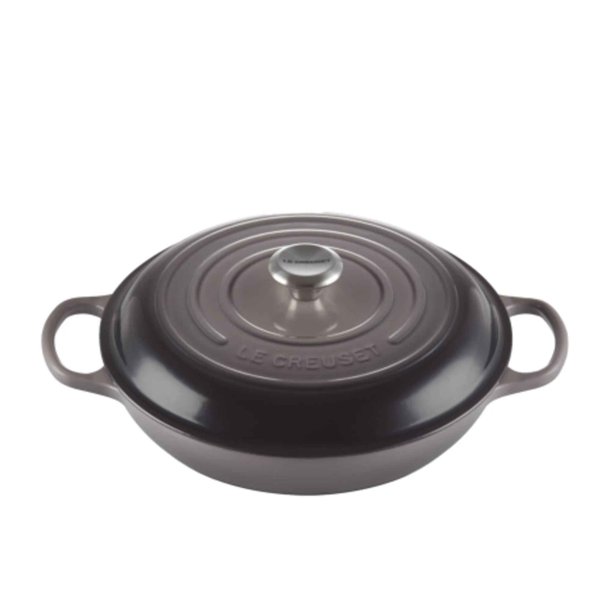 Le Creuset Signature Cast Iron Shallow Casserole 30cm - 3.5L Flint Image 2