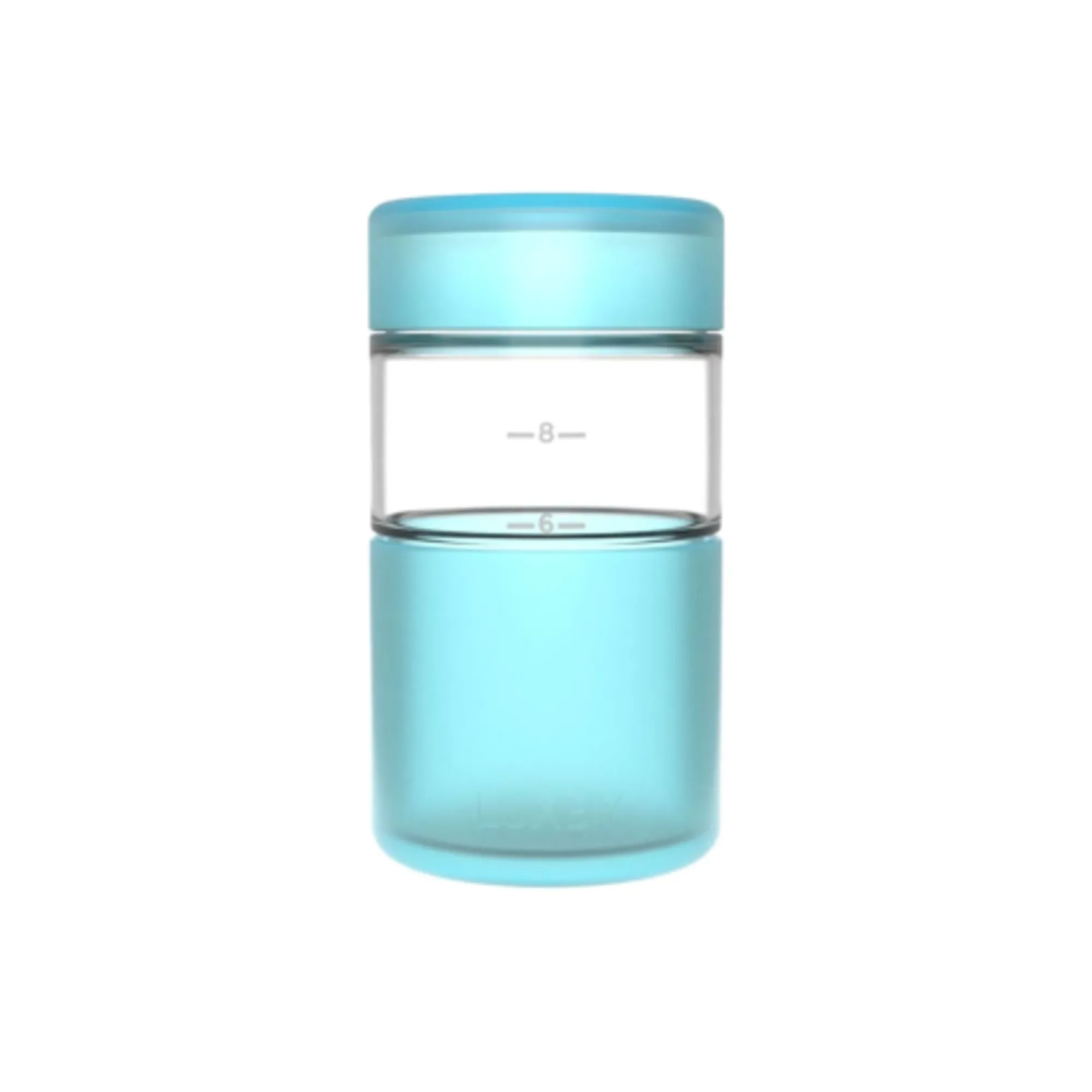 Luxey Cup OriginalLUX Glass Cup 355ml 12oz Transparent Blue Image 1