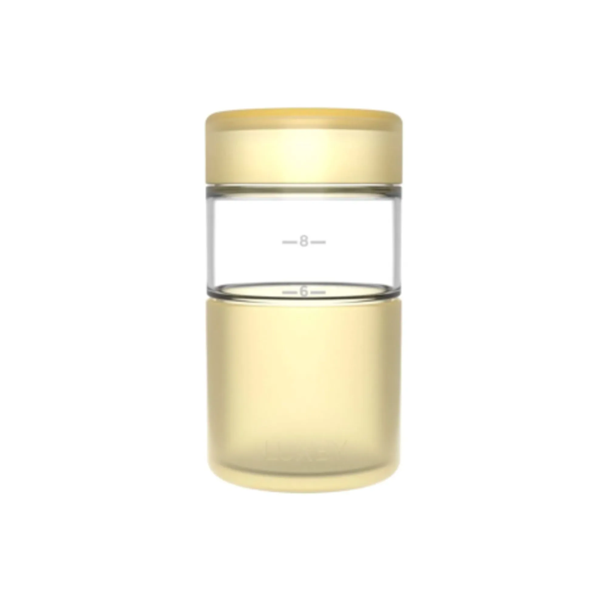 Luxey Cup OriginalLUX Glass Cup 355ml 12oz Transparent Yellow Image 1