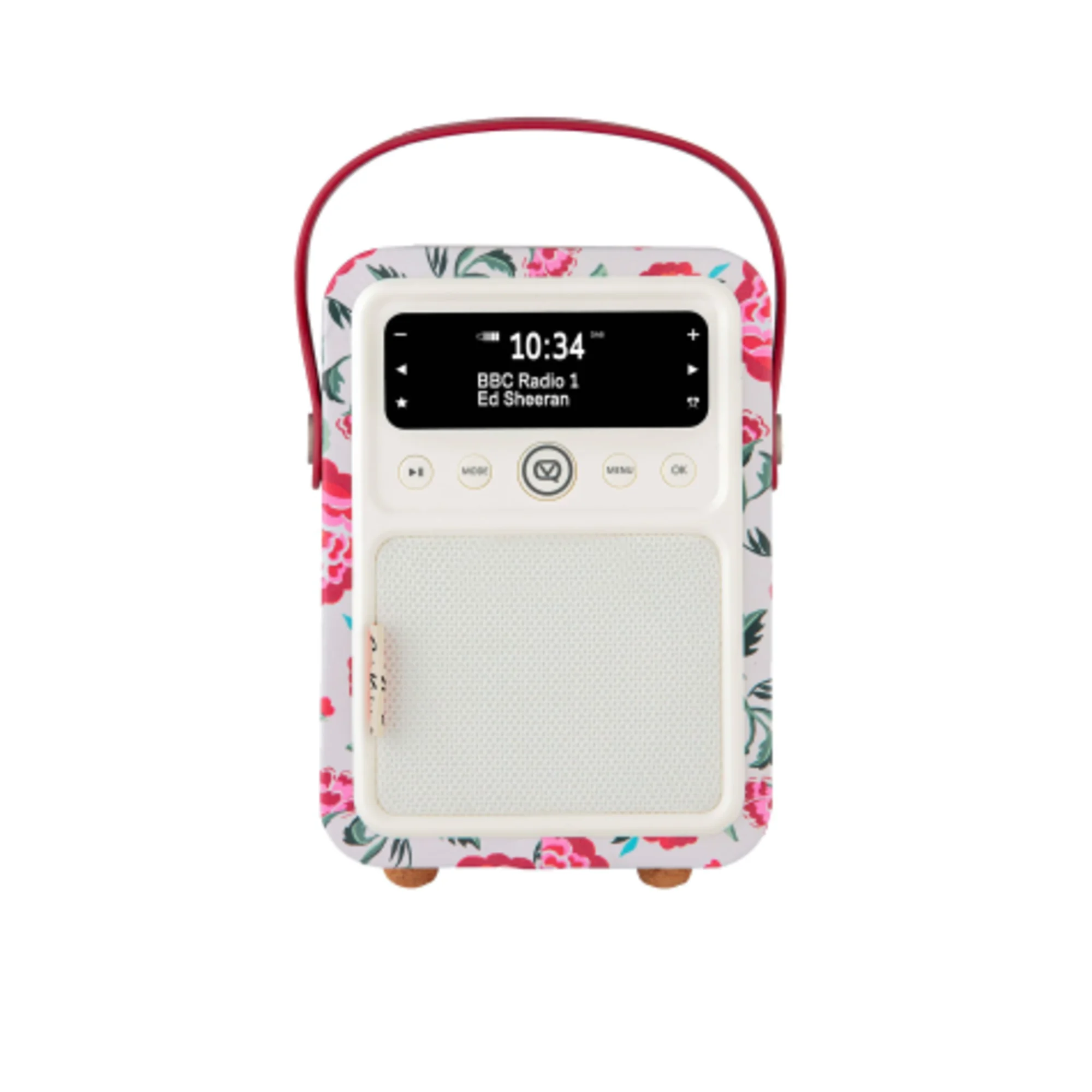 VQ Monty Retro DAB+ Digital Radio Cath Kidston Strawberry Garden Image 1