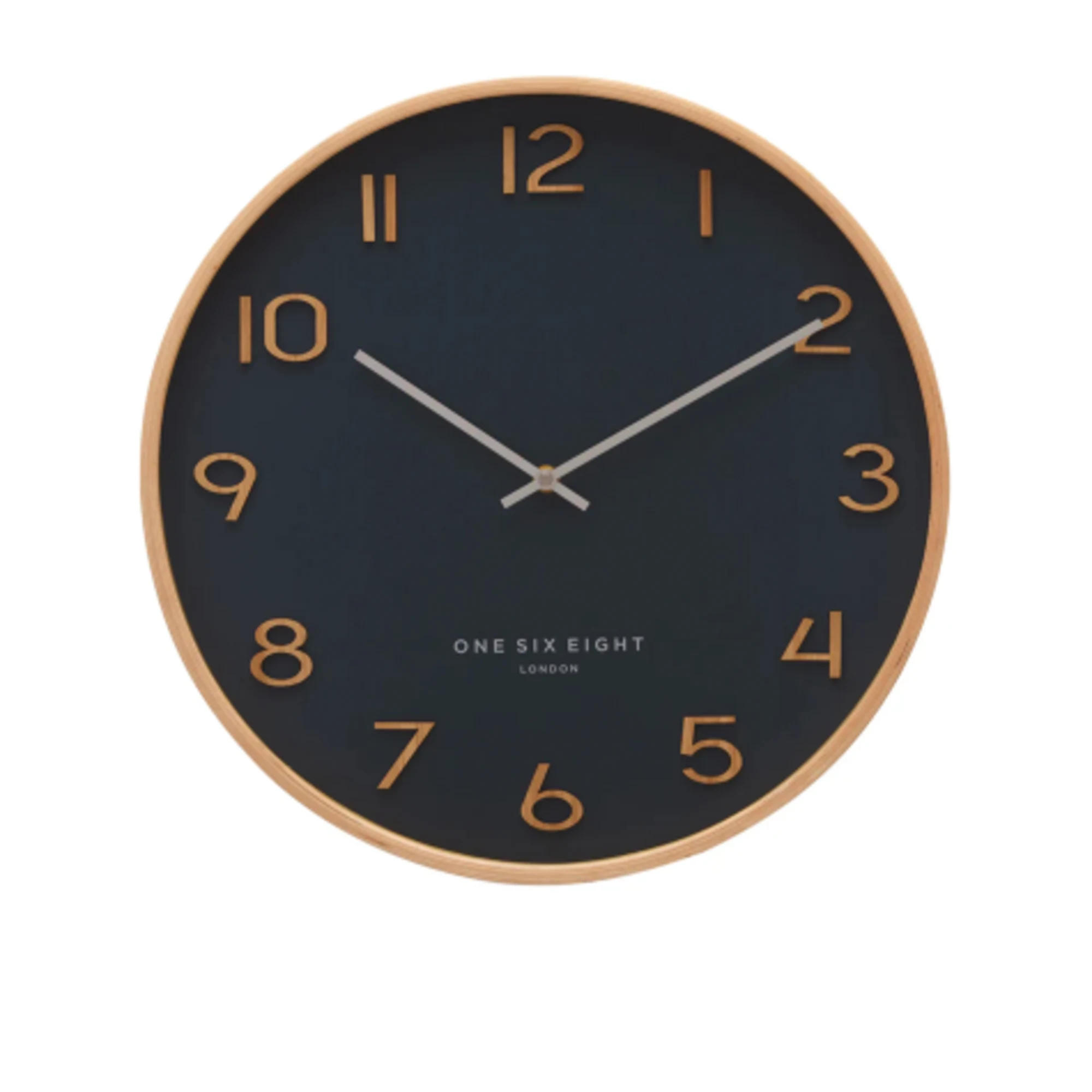 One Six Eight London Wallace Silent Wall Clock 53cm Petrol Blue Image 1