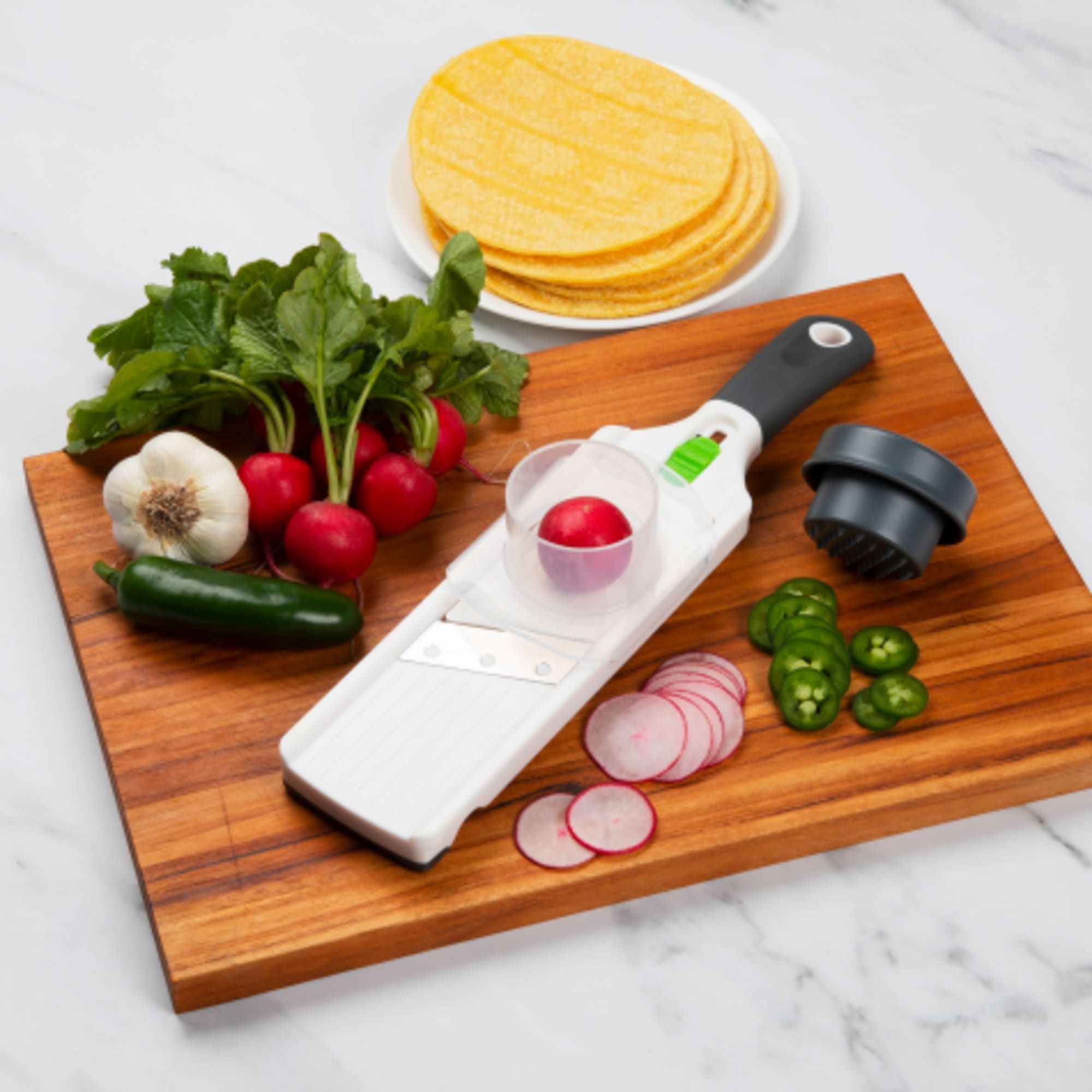 KYOCERA > Kitchen slicer set for shredding and slicing fruits, vegetables  and cheeses