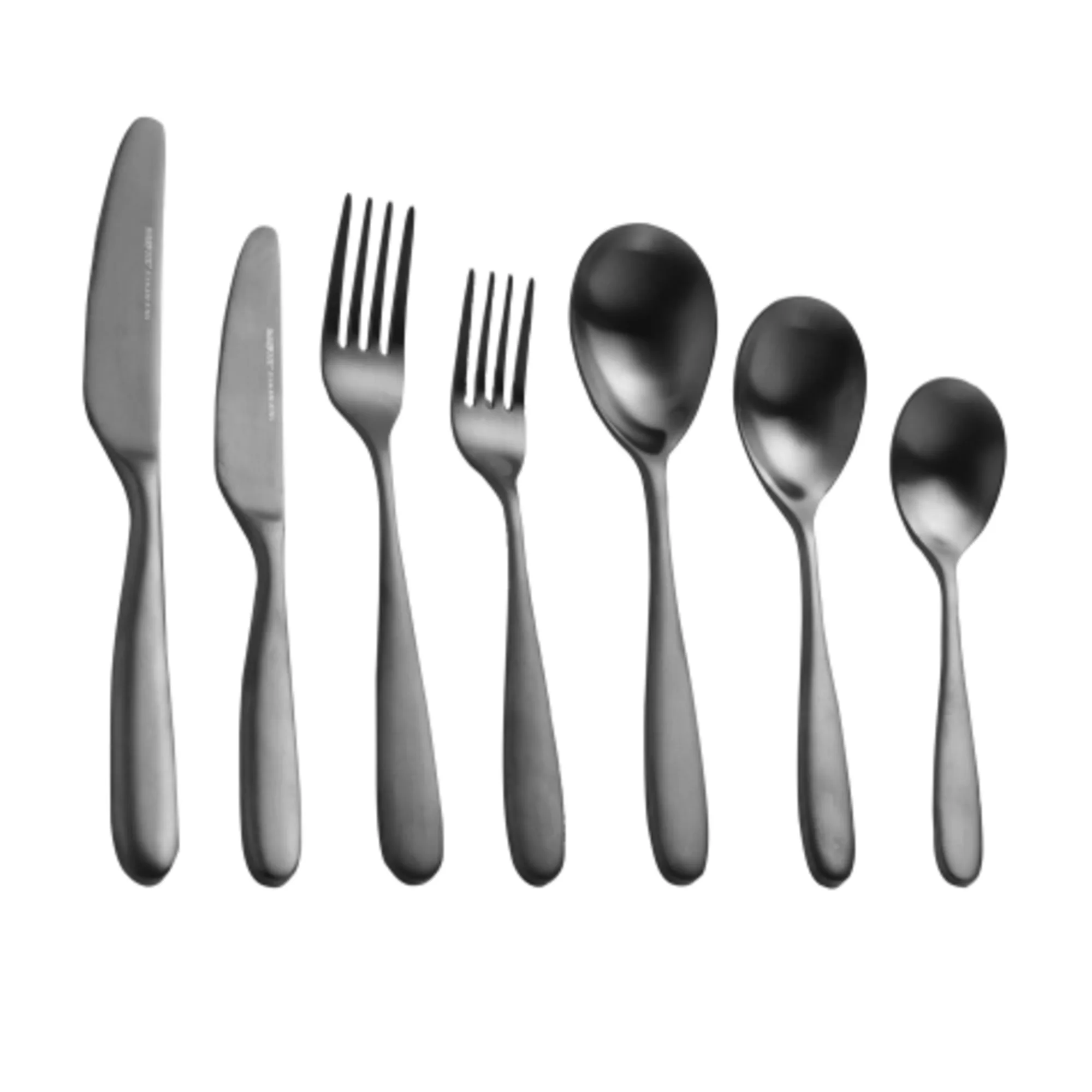 Sherwood Nouveau Cutlery Set 56pc Matte Black Image 1