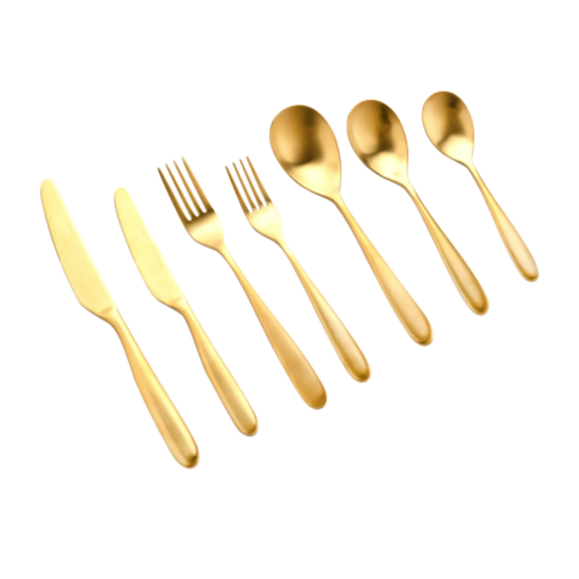 Sherwood Nouveau Cutlery Set 42pc Matte Gold Image 1