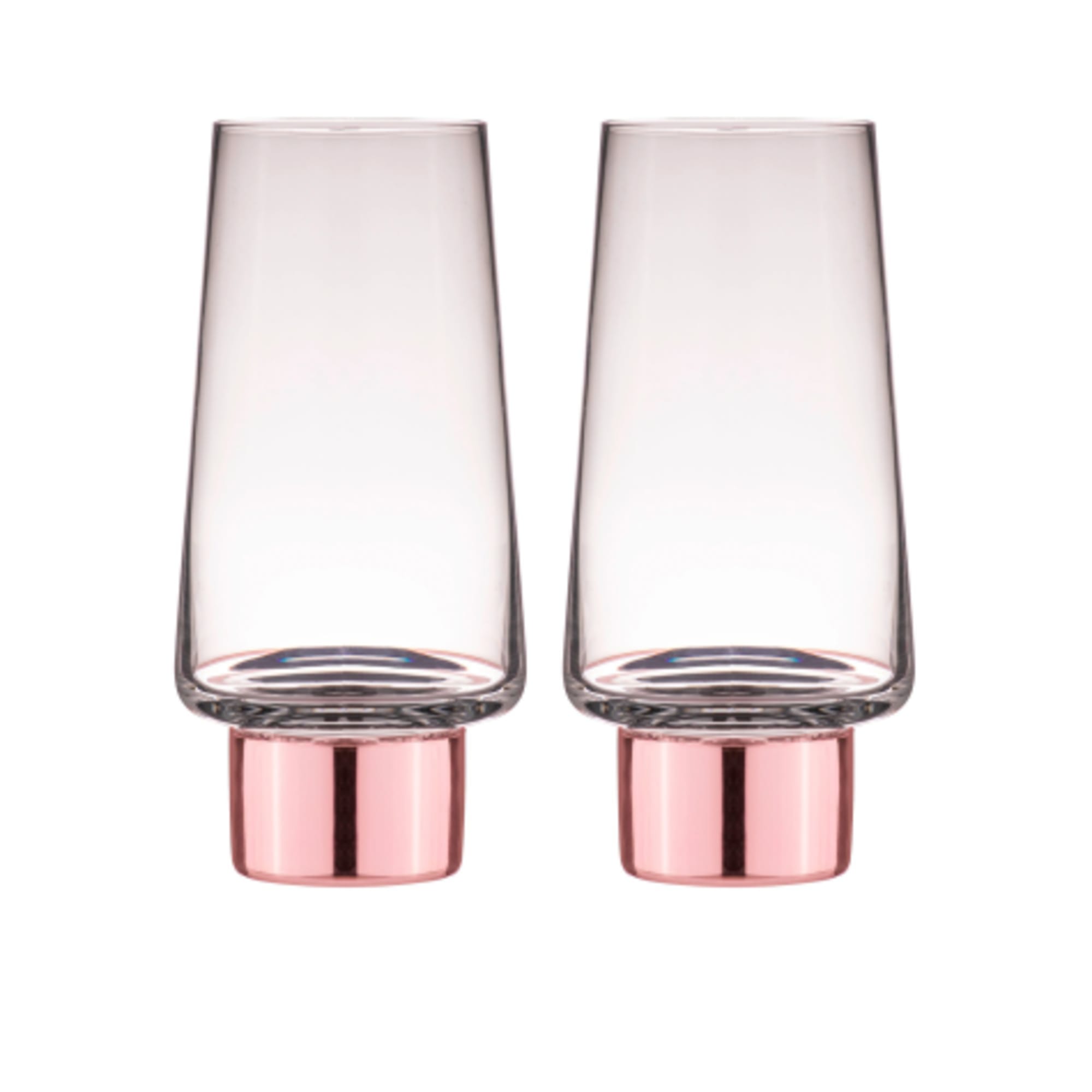 Tempa Aurora Clear Highball Tumbler 350ml Set of 2 Rose