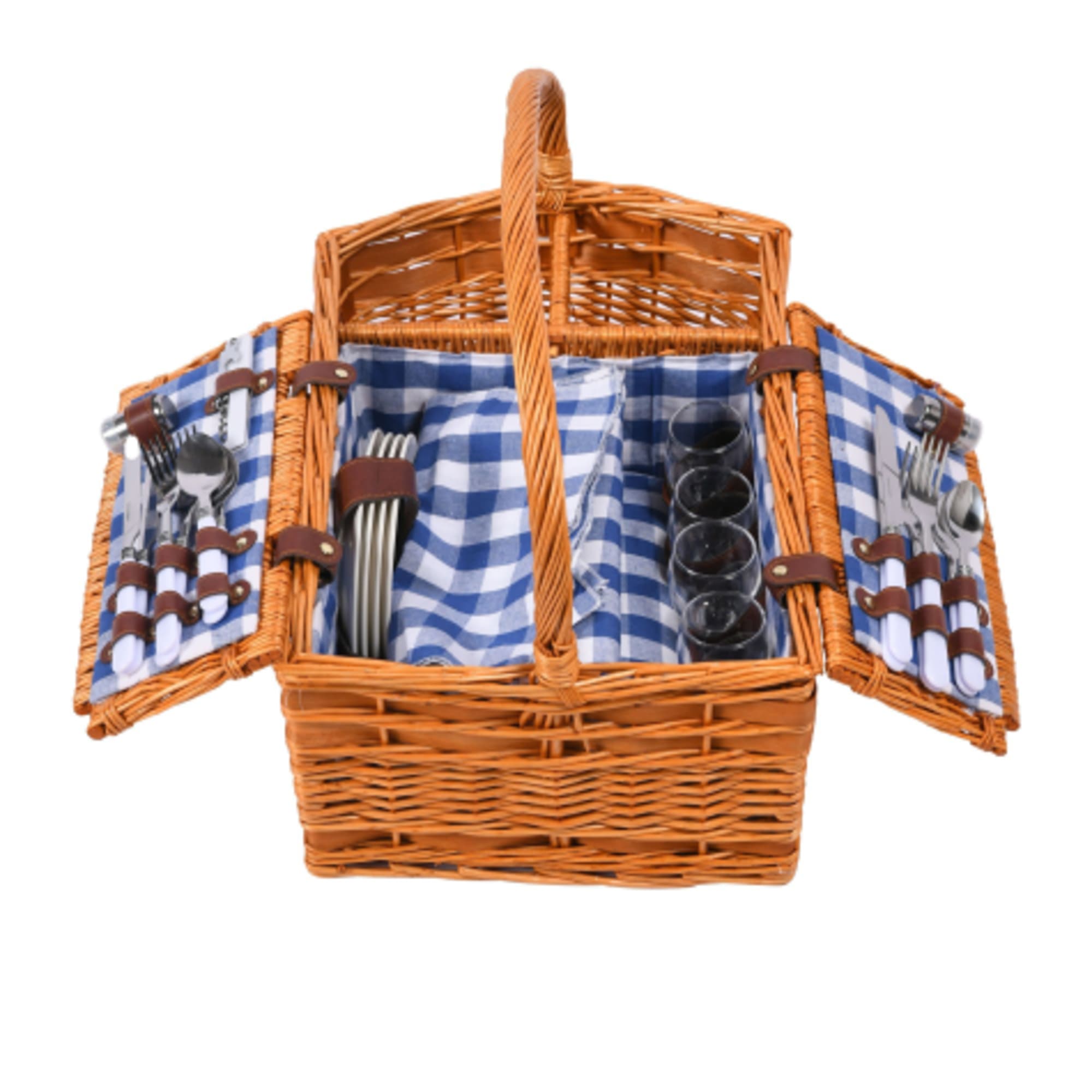 Hampton 4 Person Picnic Basket Navy & White