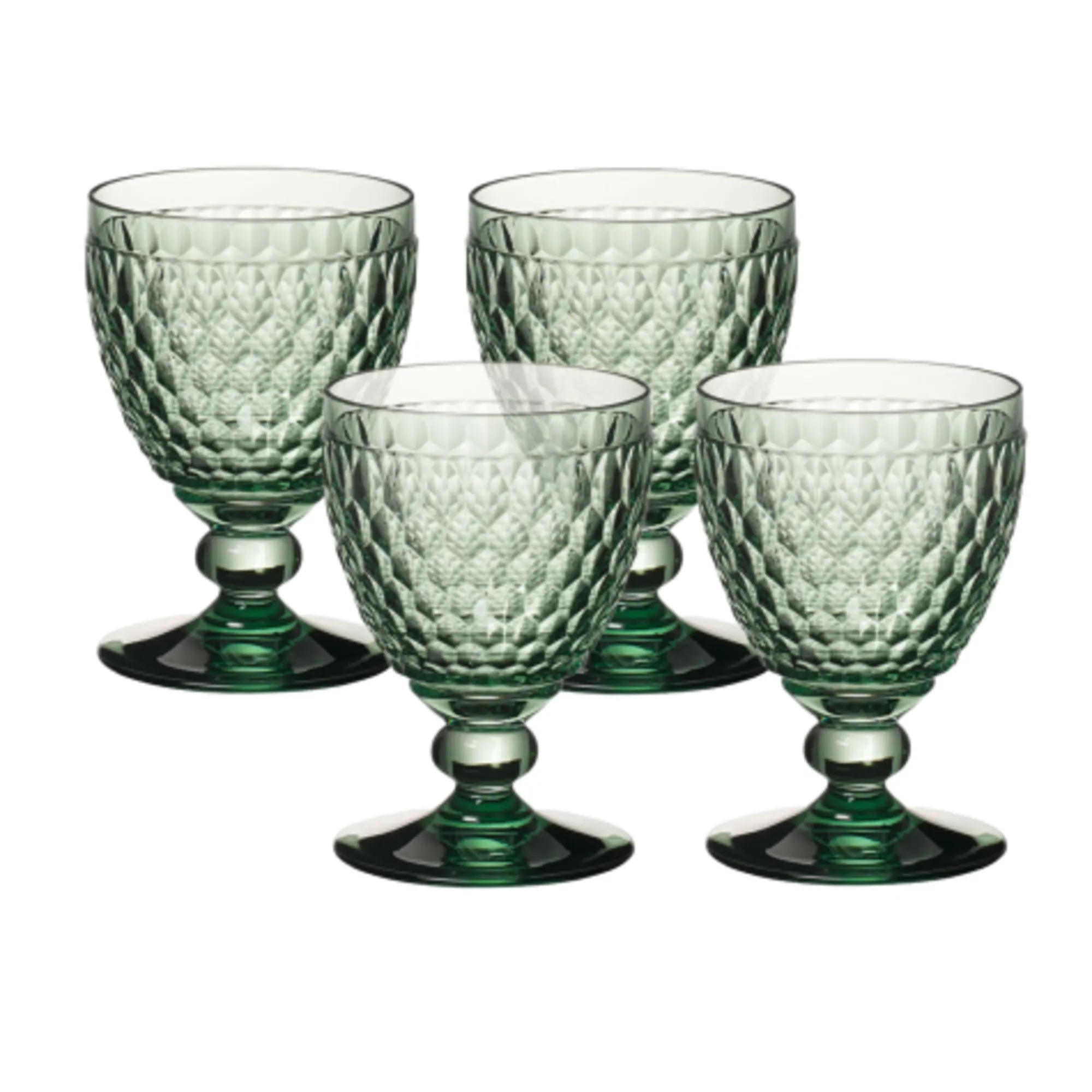 Villeroy & Boch Boston Coloured Red Wine Goblet 200ml Set of 4 Green Image 1