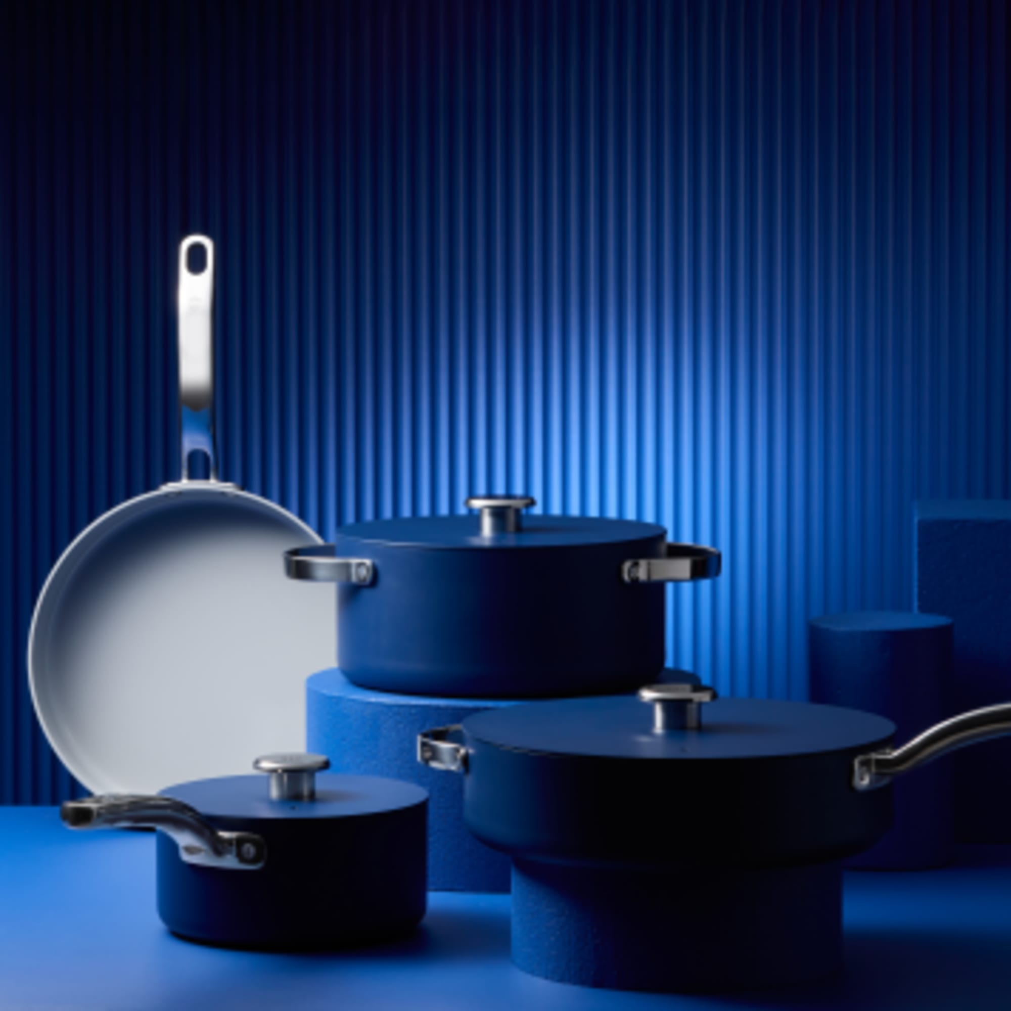 Wolstead Mineral 4pc Cookware Set Navy