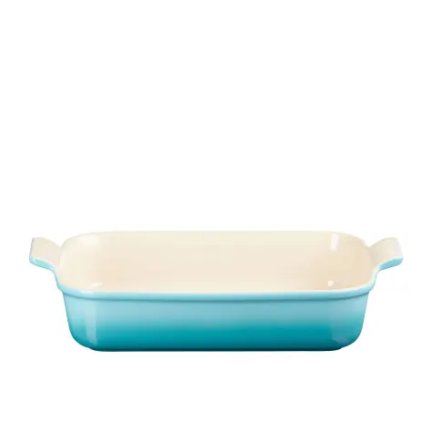 Le Creuset Stoneware Heritage Rectangular Dish 26cm 2 4L Caribbean Blue Image 1