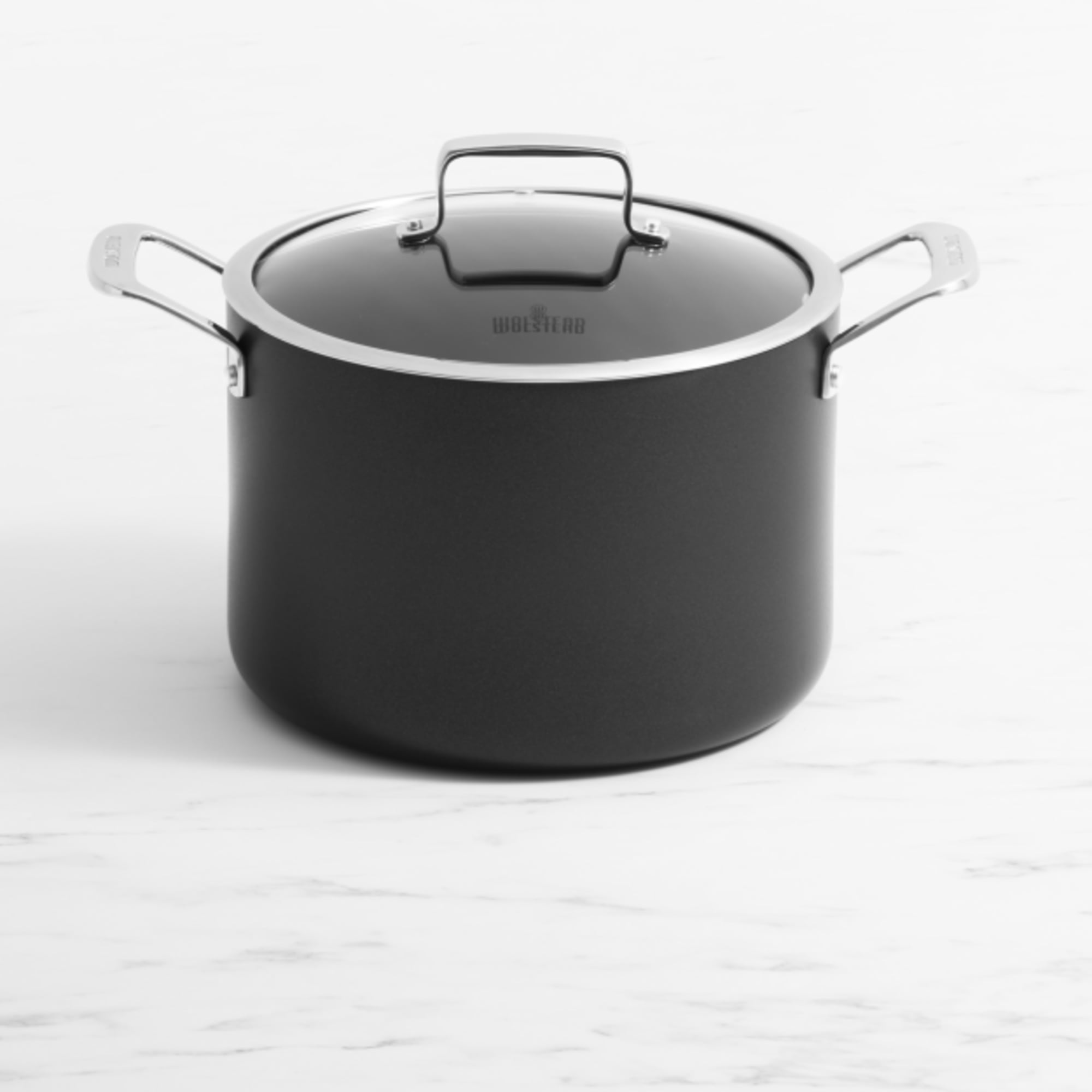 Enamel 32 Stockpot With Lid Black 20L 