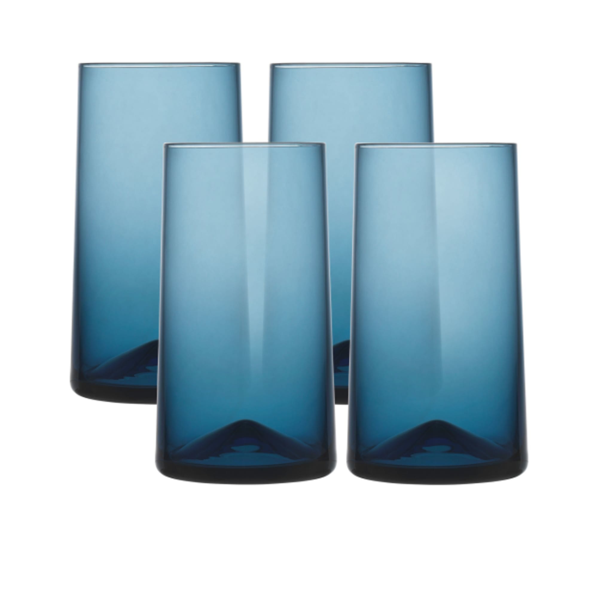 Hotel Collection Ombre Blue Highball Glasses Set /4