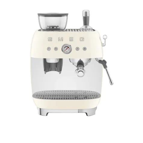 Smeg 50's Retro Style Espresso Machine with Built In Grinder Cream Image 1