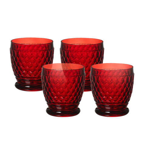 Villeroy & Boch Boston Coloured Water and Cocktail Tumbler 330ml Set of 4 Red Image 1