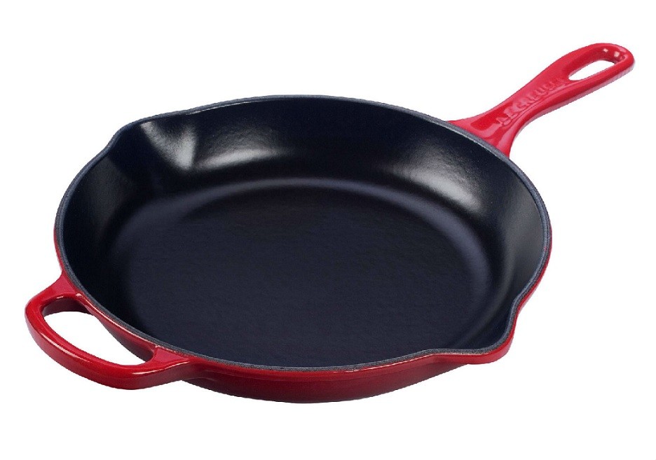 le creuset enamelled cast iron skillet