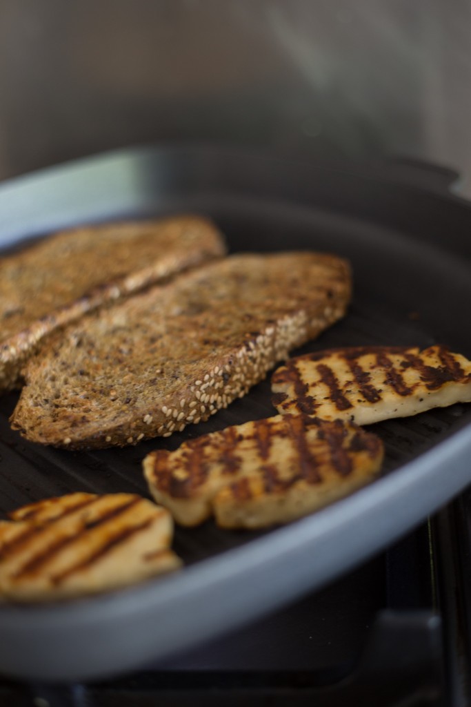 grill pan haloumi