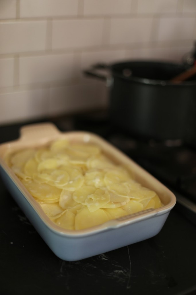 Dauphinoise ready for oven