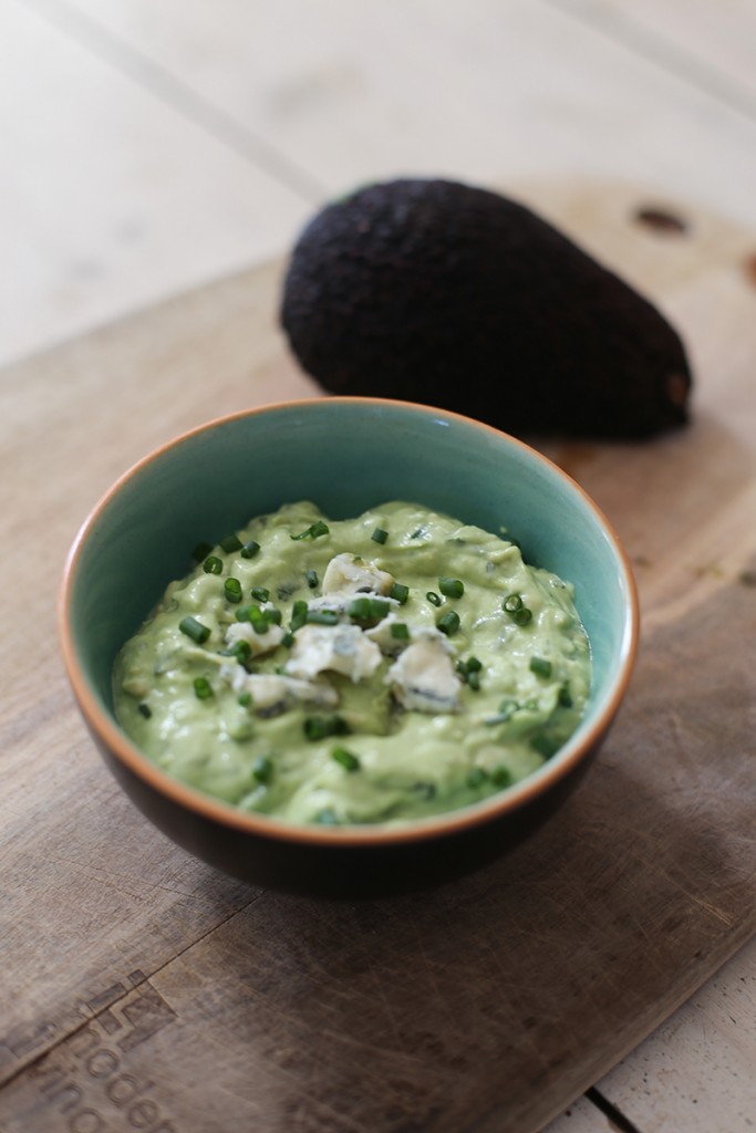 Creamy Blue Cheese Guacamole Avocado