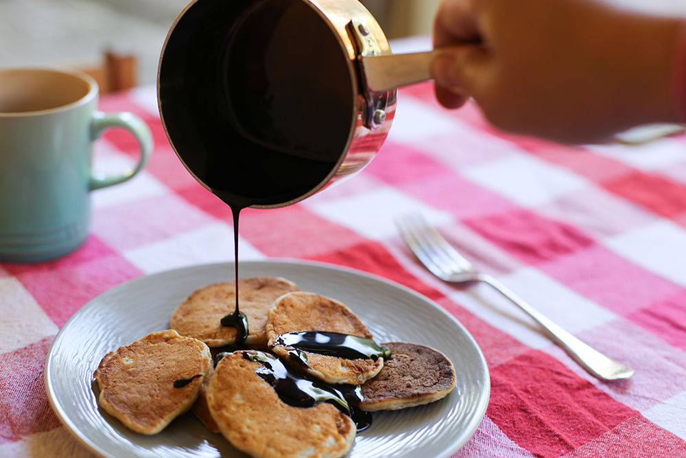 chocolate sauce made with the scanpan maitre d saucepot