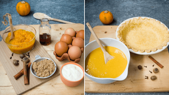 Baking American Pumpkin Pie in Le Creuset Dune Heritage Pie Dish