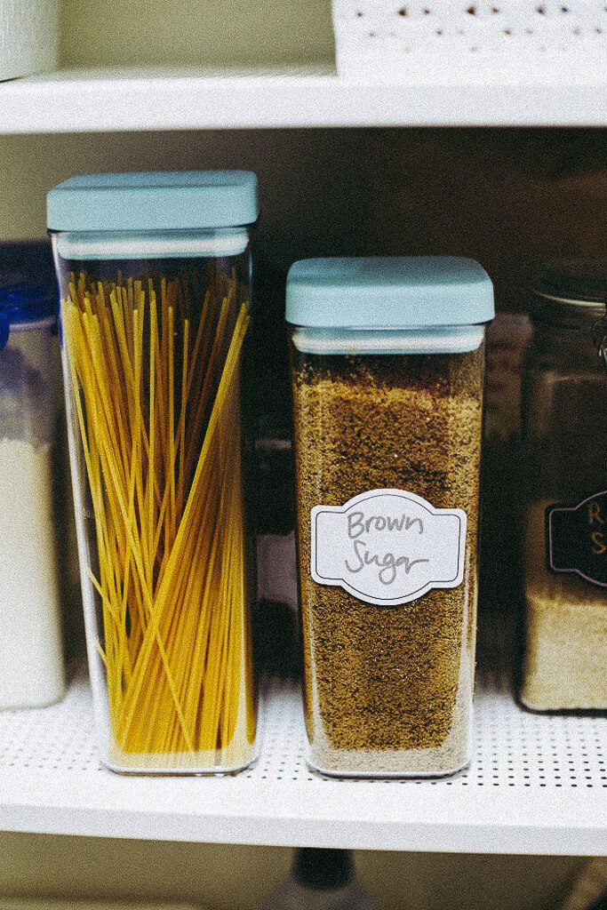 Canisters in pantry