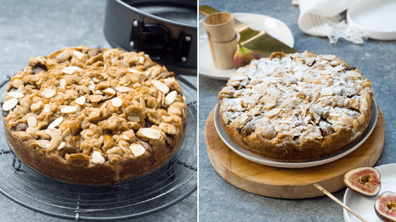 Fresh Fig and Almond Crumble Cake Recipe