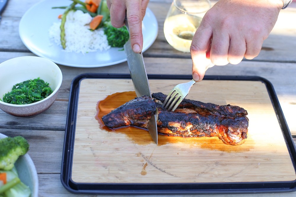 Cutting Board Side with Drip Catcher