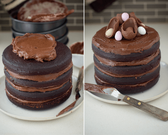 Assemble the Chocolate Layer Cake