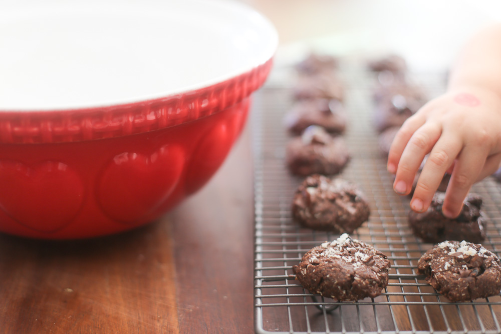 Cookies with Child's Hand Reaching