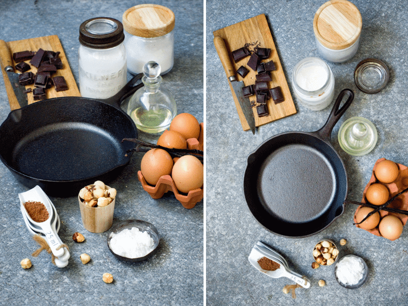 Molten Skillet Brownie Ingredients