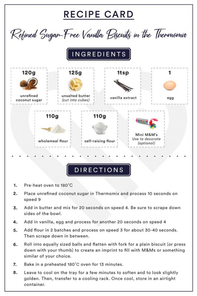 Refined Sugar-Free Vanilla Biscuits in The Thermomix