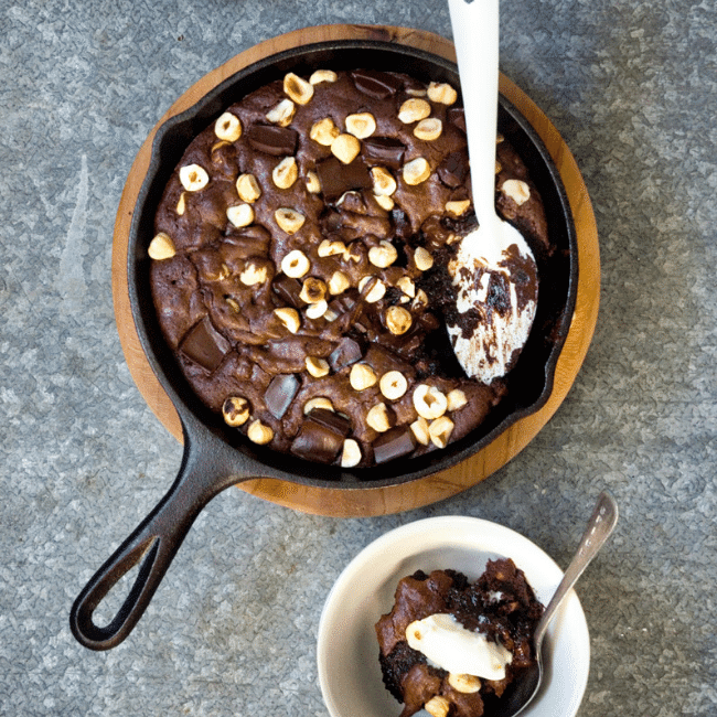 Molten Skillet Brownie