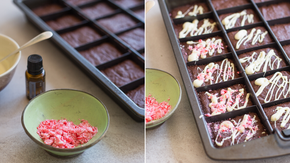 Candy Cane Crushed Brownies