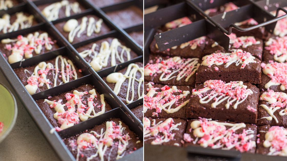 Candy Cane Crushed Brownies